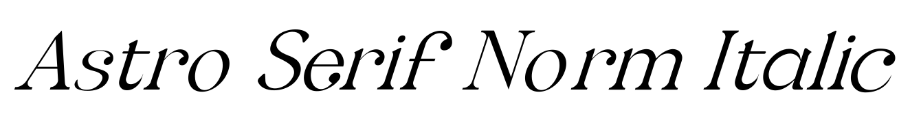 Astro Serif Norm Italic